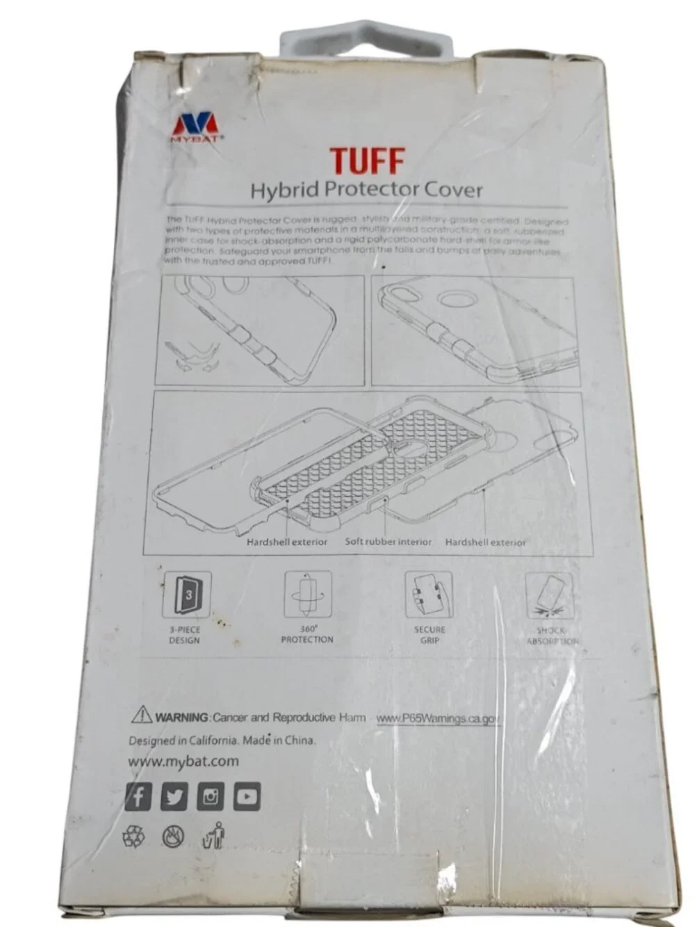 Mybat Tuff Hybrid Protector Cover Case Samsung Galaxy Note 10 6.3 Blue